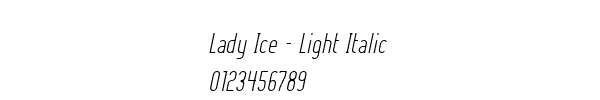 Fuente Lady Ice - Light Italic.ttf